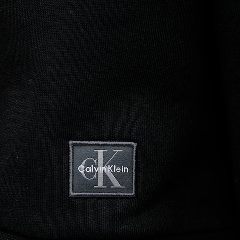 Calvin Klein Sweatshirt Cropped Badge Logo-Black