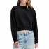 Calvin Klein Sweatshirt Cropped Badge Logo-Black