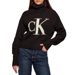 Calvin Klein Sweater Loose Contra Blown Up-Black
