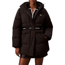 Calvin Klein Puffer Jacket Belted Midweight-Black