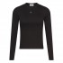 Calvin Klein Top Crew Rib 2x2 Long Sleeve Wovel Label-Black