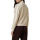 Calvin Klein Sweatshirt Stretch Terry Track Jacket-Antique White