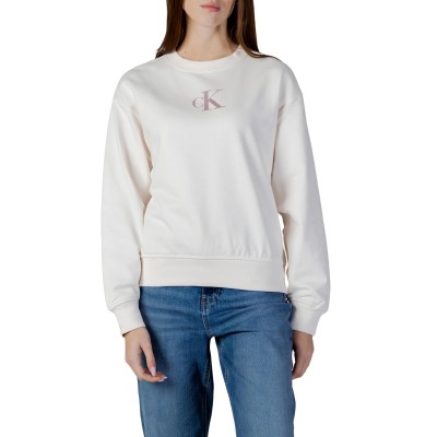 Calvin Klein Sweatshirt Crewneck Classic Foil-White Greige