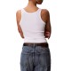 Calvin Klein Tank Top Contour 2x2 Rib Graphic-Bright White