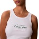 Calvin Klein Tank Top Contour 2x2 Rib Graphic-Bright White