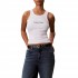 Calvin Klein Tank Top Contour 2x2 Rib Graphic-Bright White