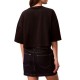 Calvin Klein T-Shirt Crop Boxy Monologo-Black