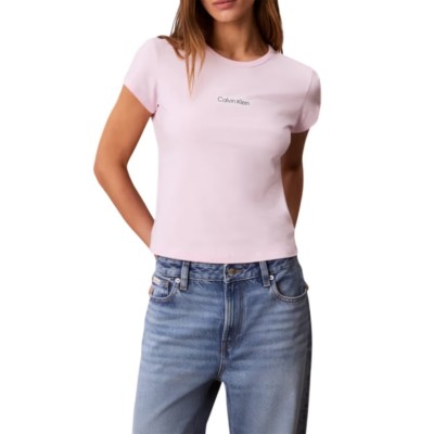 Calvin Klein T-Shirt Placed Institutional Baby TEE-Cradle Pink