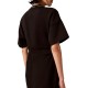 Calvin Klein T-Shirt Dress Milano Jersey Draped-Black