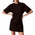 Calvin Klein T-Shirt Dress Milano Jersey Draped-Black