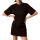 Calvin Klein T-Shirt Dress Milano Jersey Draped-Black