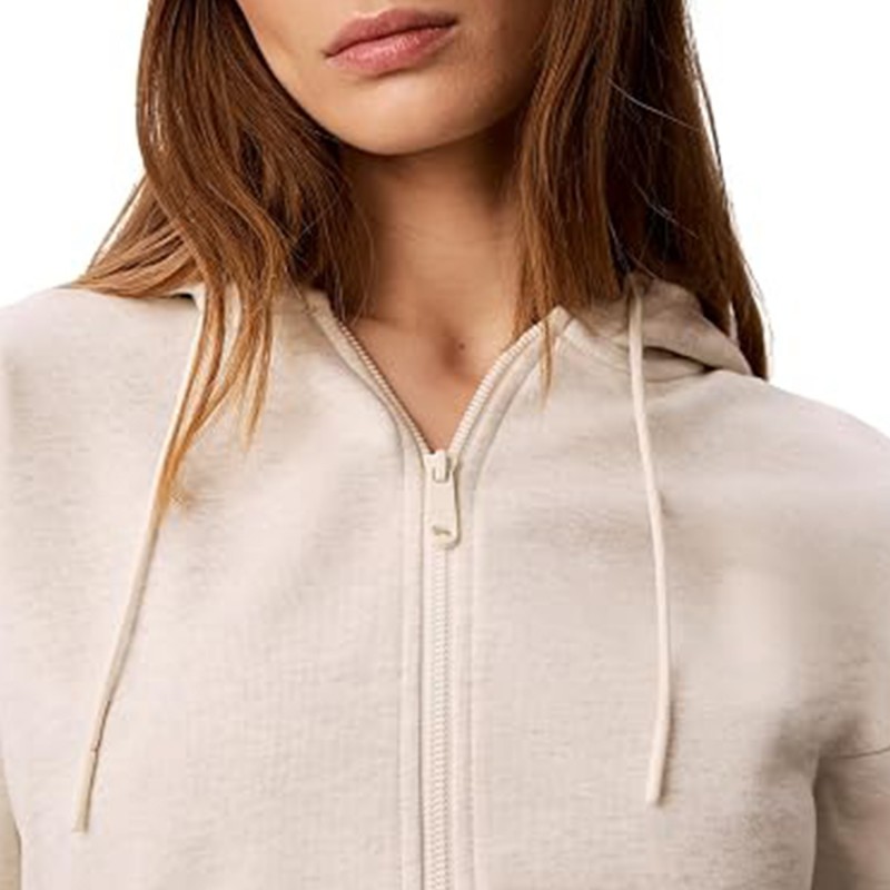 Calvin Klein Sweatshirt Terry Logo Waist Cropped-Vanilla Heather Calvin Klein Sweatshirt Terry Logo Waist Cropped-Vanilla Heather