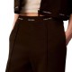 Calvin Klein Trousers Logo Waistband Wide Leg-Dark Coffee Calvin Klein Trousers Logo Waistband Wide Leg-Dark Coffee