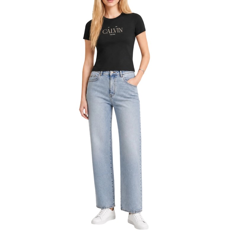 Calvin Klein T-Shirt Foil Logo Classic Resort-Black