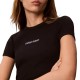 Calvin Klein T-Shirt Rib Logo Ringer-Black Calvin Klein T-Shirt Rib Logo Ringer-Black