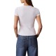 Calvin Klein T-Shirt Rib Logo Ringer-Bright White