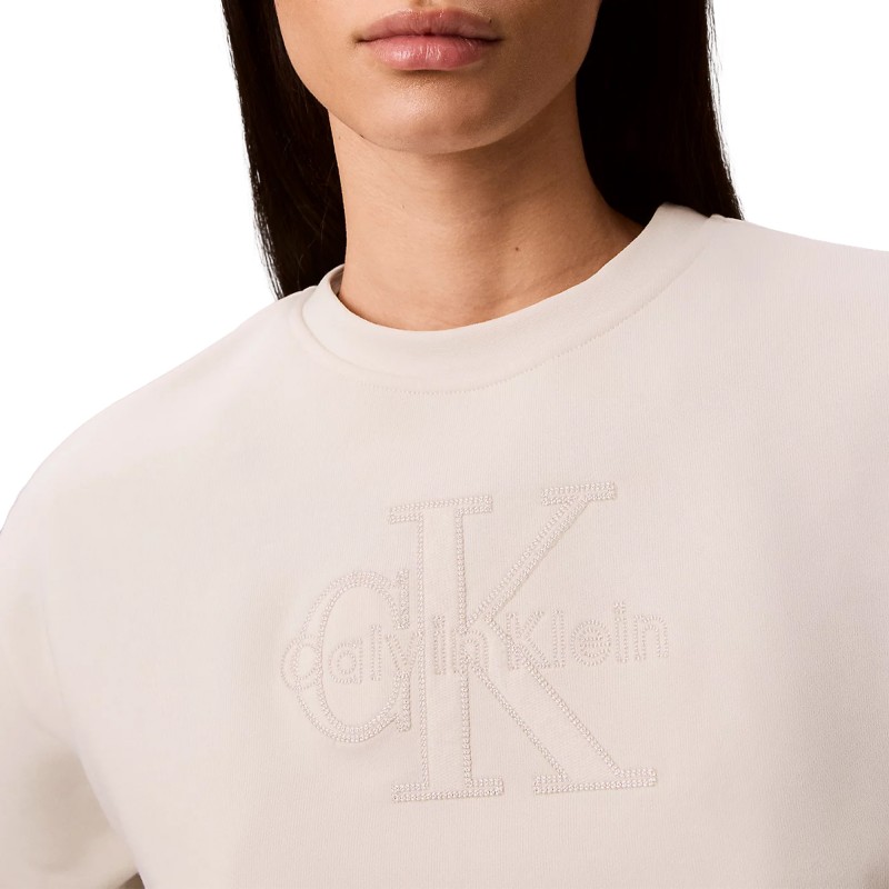 Calvin Klein Sweatshirt Terry Monogram-Tofu