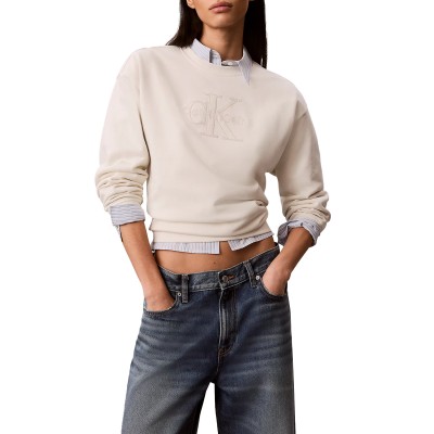 Calvin Klein Sweatshirt Terry Monogram-Tofu