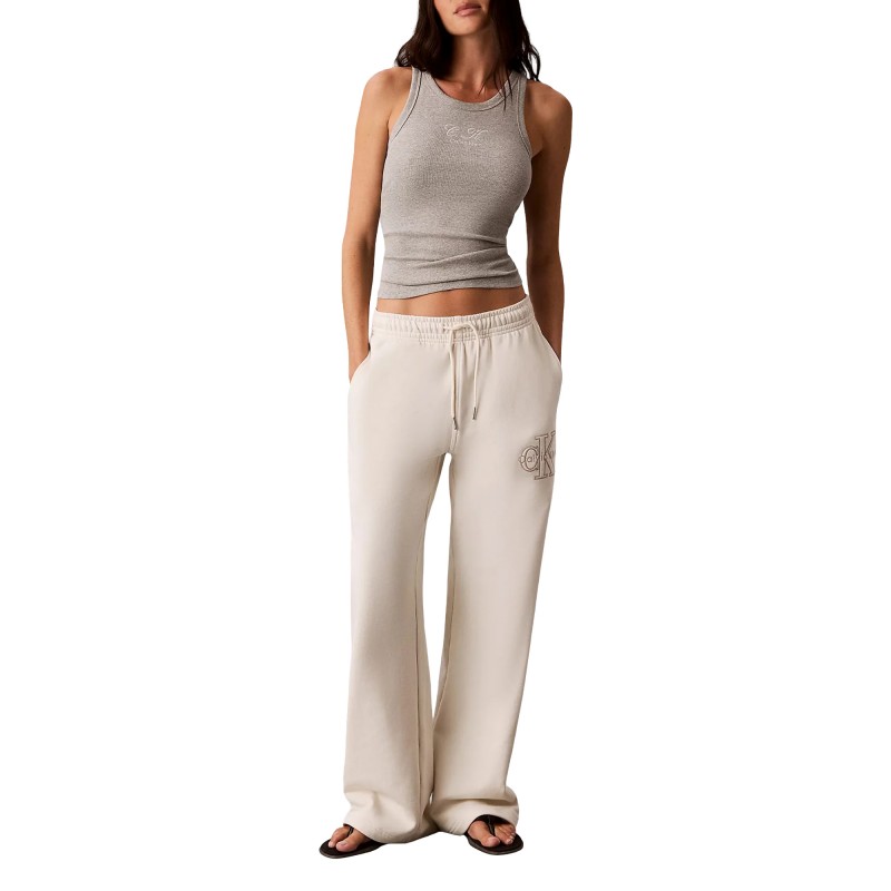 Calvin Klein Trousers Jogger Baby Terry Monologo-Tofu