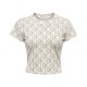 Calvin Klein Top Cropped Monologo Baby-Tofu