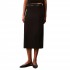 Calvin Klein Skirt Midi 2X2 Baby Rib Logo-Black