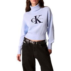 Calvin Klein Sweater Turtleneck Logo-Sweet Blue