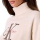 Calvin Klein Sweater Turtleneck Logo-Tofu