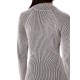 Calvin Klein Dress Bicolor Rib Zip Up-Black Combo Calvin Klein Dress Bicolor Rib Zip Up-Black Combo