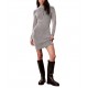 Calvin Klein Dress Bicolor Rib Zip Up-Black Combo Calvin Klein Dress Bicolor Rib Zip Up-Black Combo