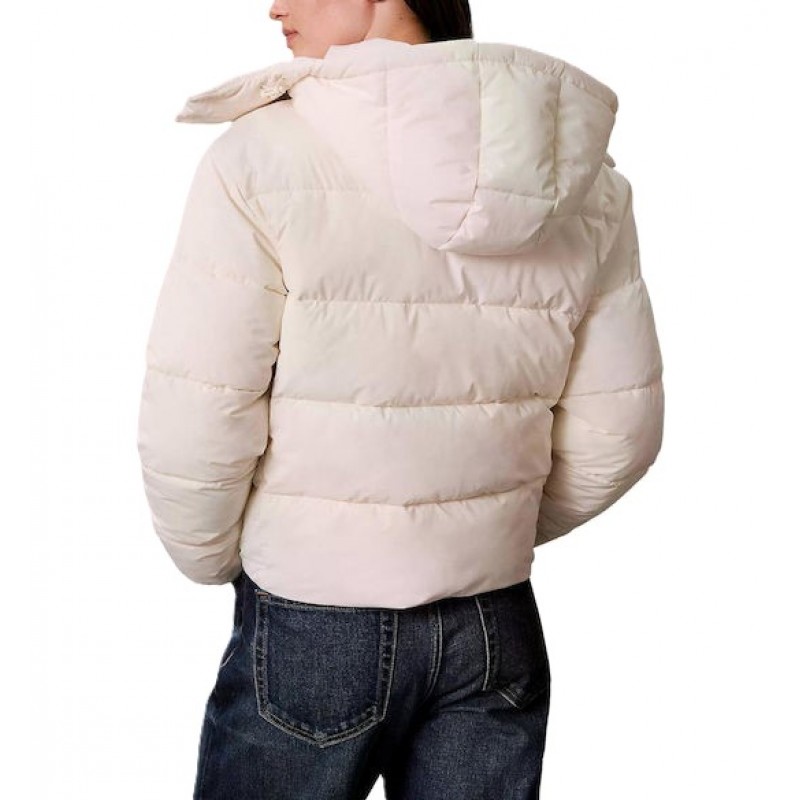 Calvin Klein Jacket Puffer Matte Short-Tofu Calvin Klein Jacket Puffer Matte Short-Tofu
