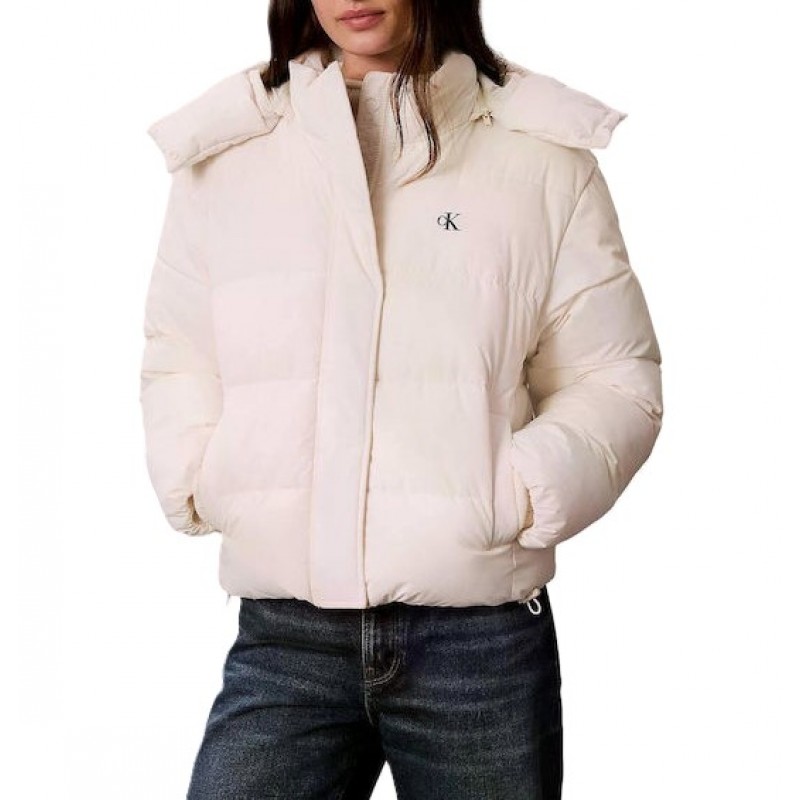 Calvin Klein Jacket Puffer Matte Short-Tofu Calvin Klein Jacket Puffer Matte Short-Tofu