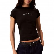 Calvin Klein T-Shirt Slim Fit Logo Heart-Black
