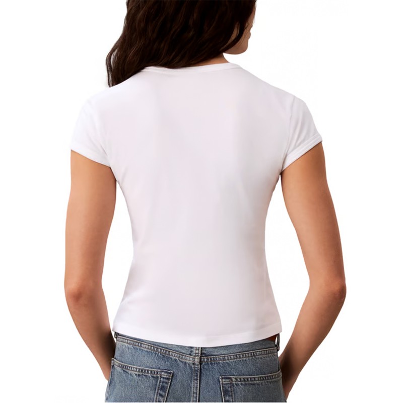 Calvin Klein T-Shirt Slim Fit Logo Heart-Bright White Calvin Klein T-Shirt Slim Fit Logo Heart-Bright White