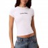 Calvin Klein T-Shirt Slim Fit Logo Heart-Bright White