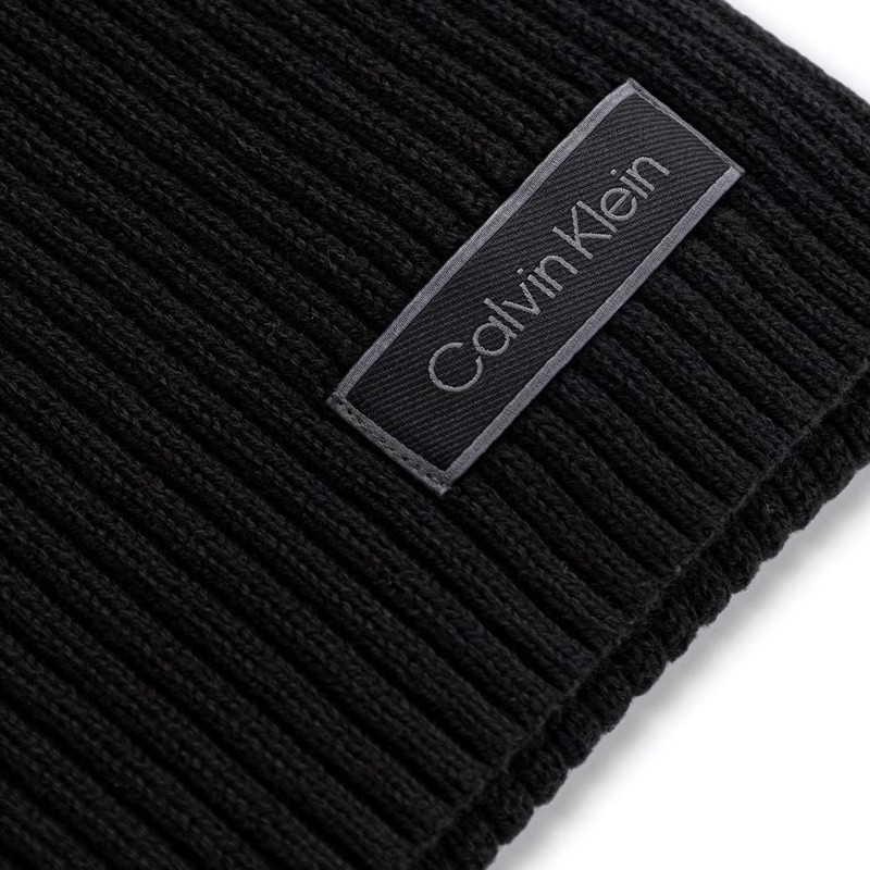 Calvin Klein Beanie Scarf Rib Gift Box-Black Calvin Klein Beanie Scarf Rib Gift Box-Black