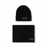 Calvin Klein Beanie Scarf Rib Gift Box-Black