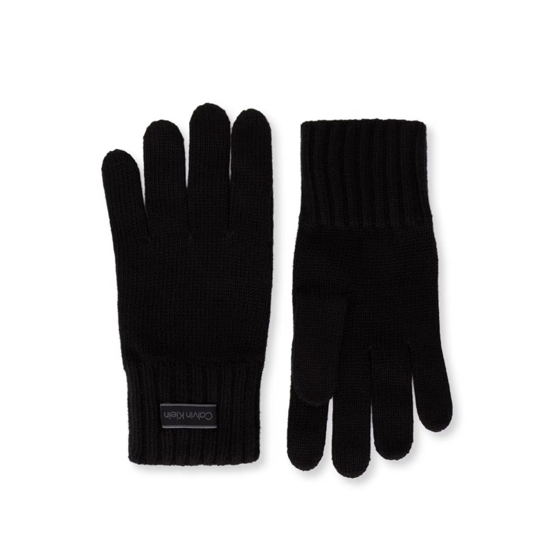 Calvin Klein Beanie Gloves Gift Set-Black