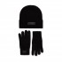 Calvin Klein Beanie Gloves Gift Set-Black
