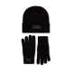 Calvin Klein Beanie Gloves Gift Set-Black