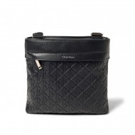 Calvin Klein Flatpack Bag Emblem Aop Emboss-Black