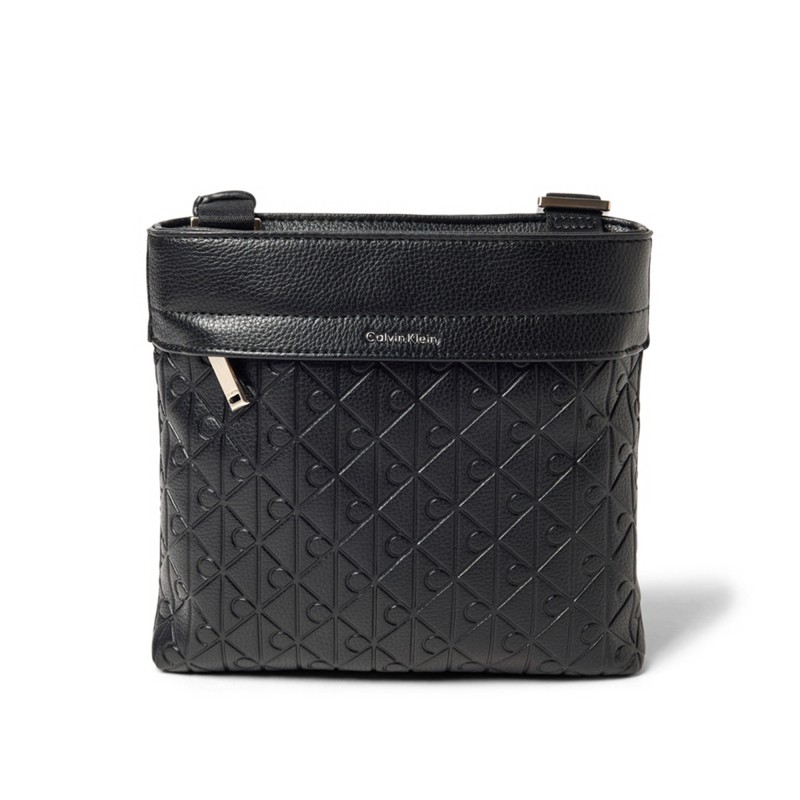 Calvin Klein Flatpack Bag Emblem Aop Emboss-Black