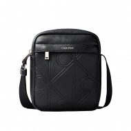 Calvin Klein Bag Embossed Emblem Logo Reporter-Black