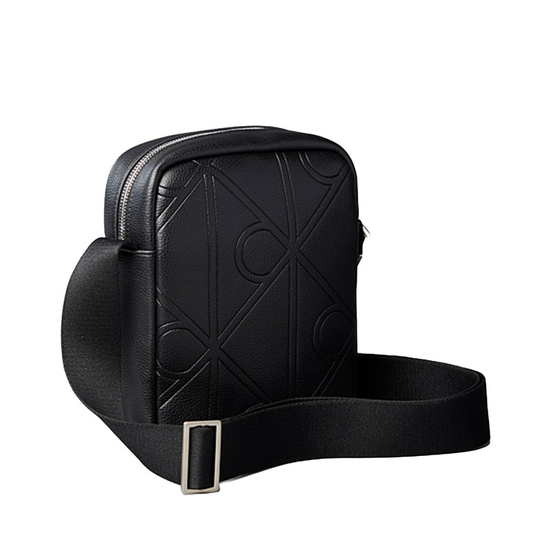 Calvin Klein Bag Embossed Emblem Logo Reporter-Black