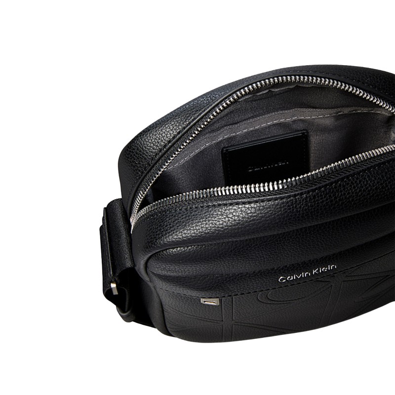 Calvin Klein Bag Embossed Emblem Logo Reporter-Black