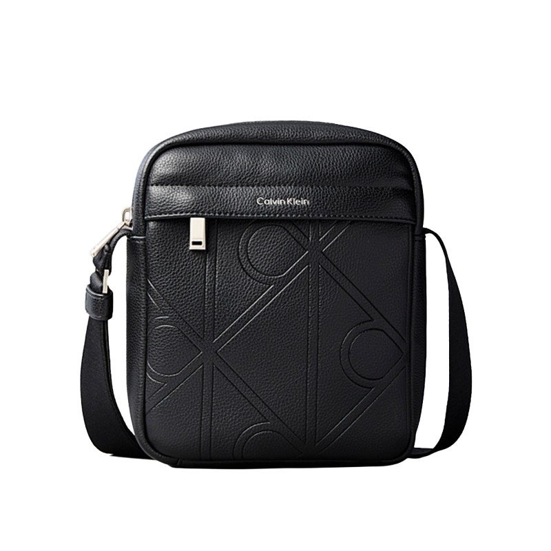 Calvin Klein Bag Embossed Emblem Logo Reporter-Black