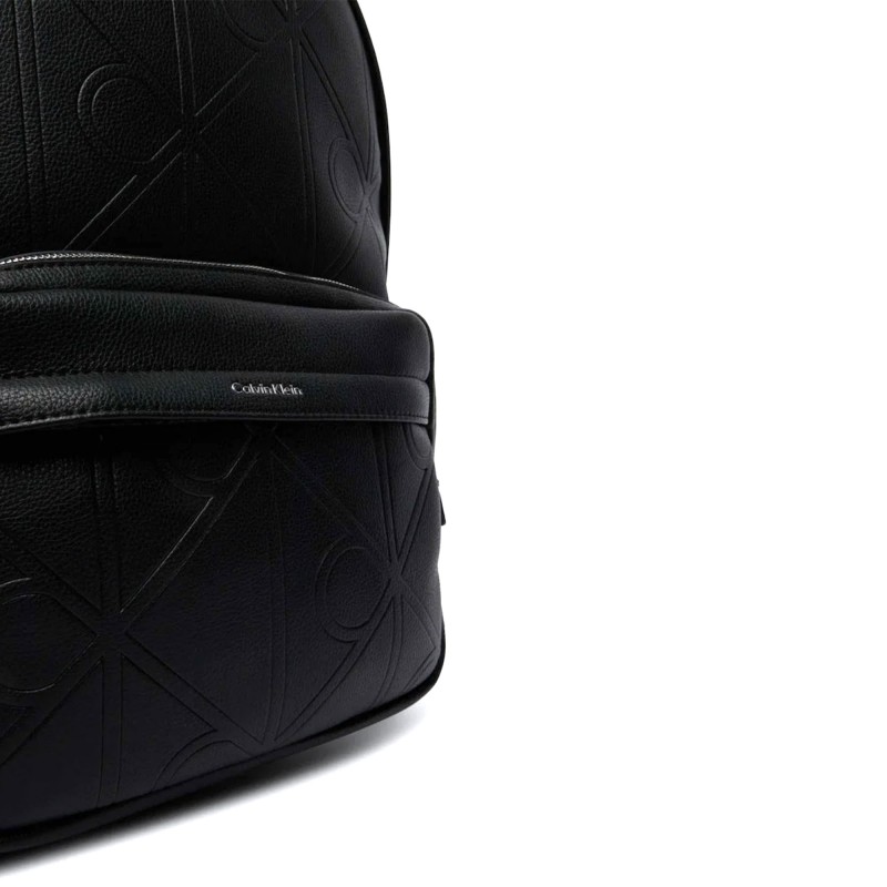 Calvin Klein Backpack Emblem Emboss Round-Black Calvin Klein Backpack Emblem Emboss Round-Black