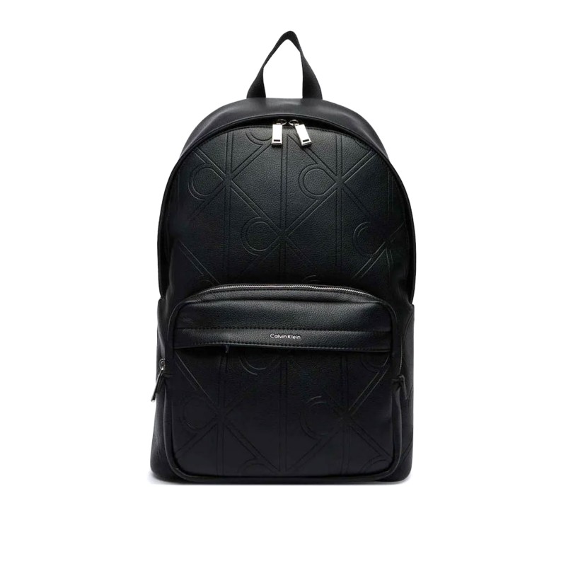 Calvin Klein Backpack Emblem Emboss Round-Black Calvin Klein Backpack Emblem Emboss Round-Black