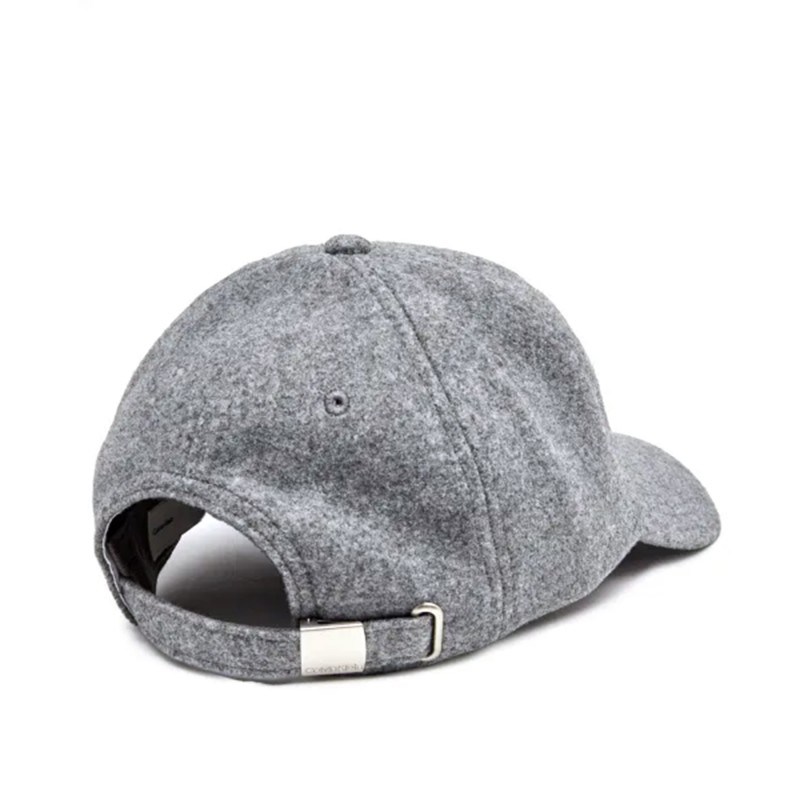 Calvin Klein Cap Felt Embroidered Logo-Alloy Heather