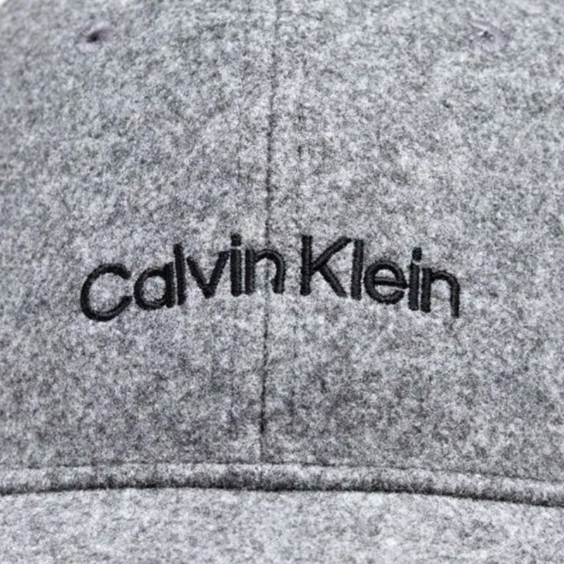 Calvin Klein Cap Felt Embroidered Logo-Alloy Heather