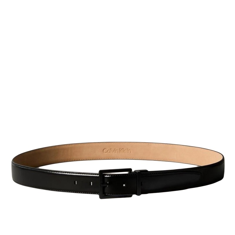 Calvin Klein Belt Square Buckle 32mm-Black/Matte Black